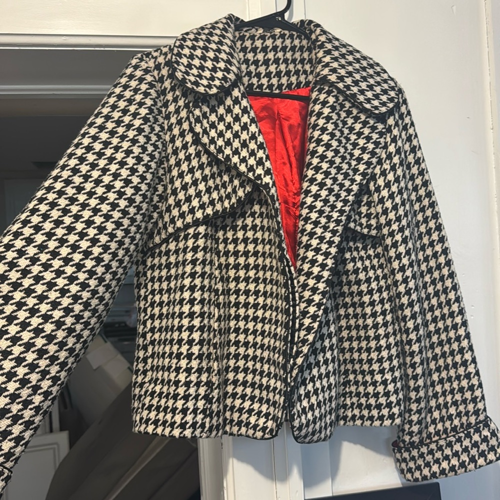 Black and white coat